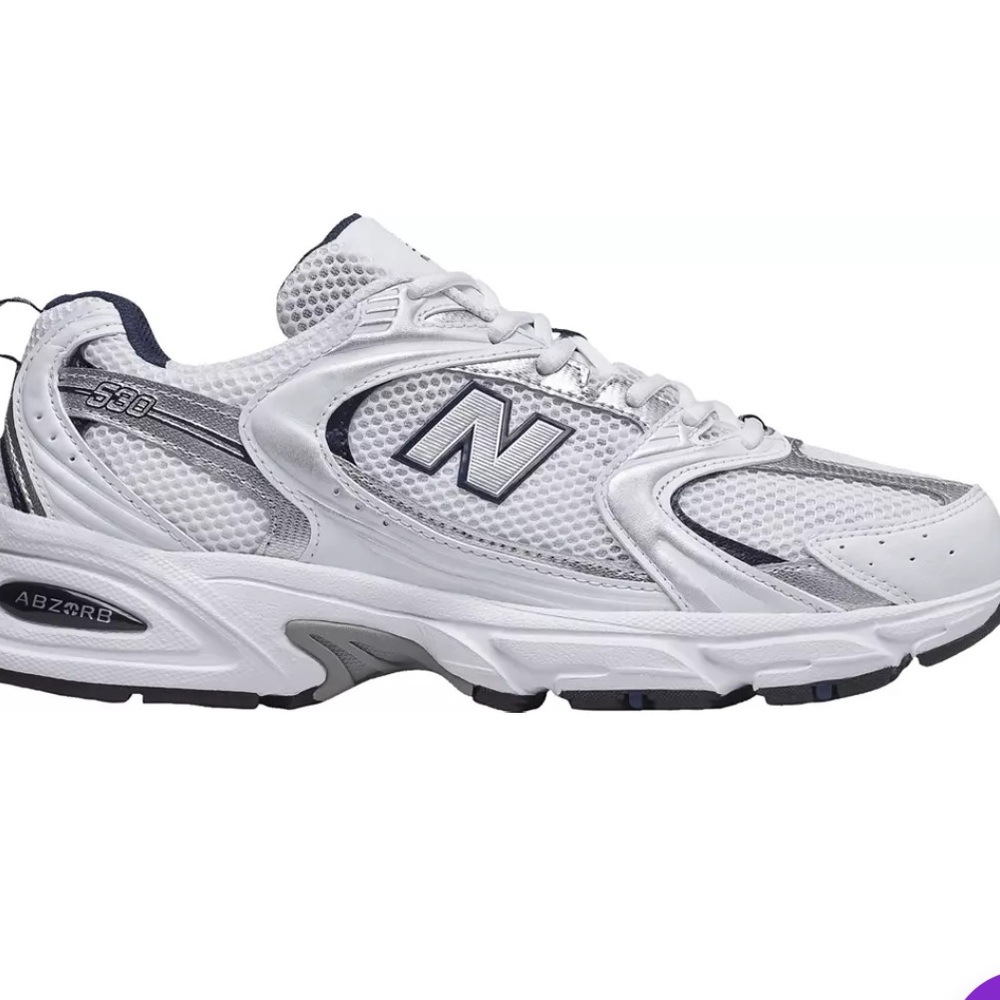 New Balance Gray, white and dark blue  Running Shoes